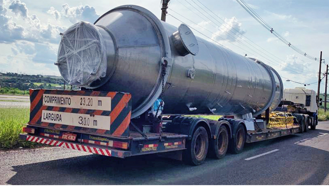 Citrotec - Transporte Coluna de Recuperação de Etanol